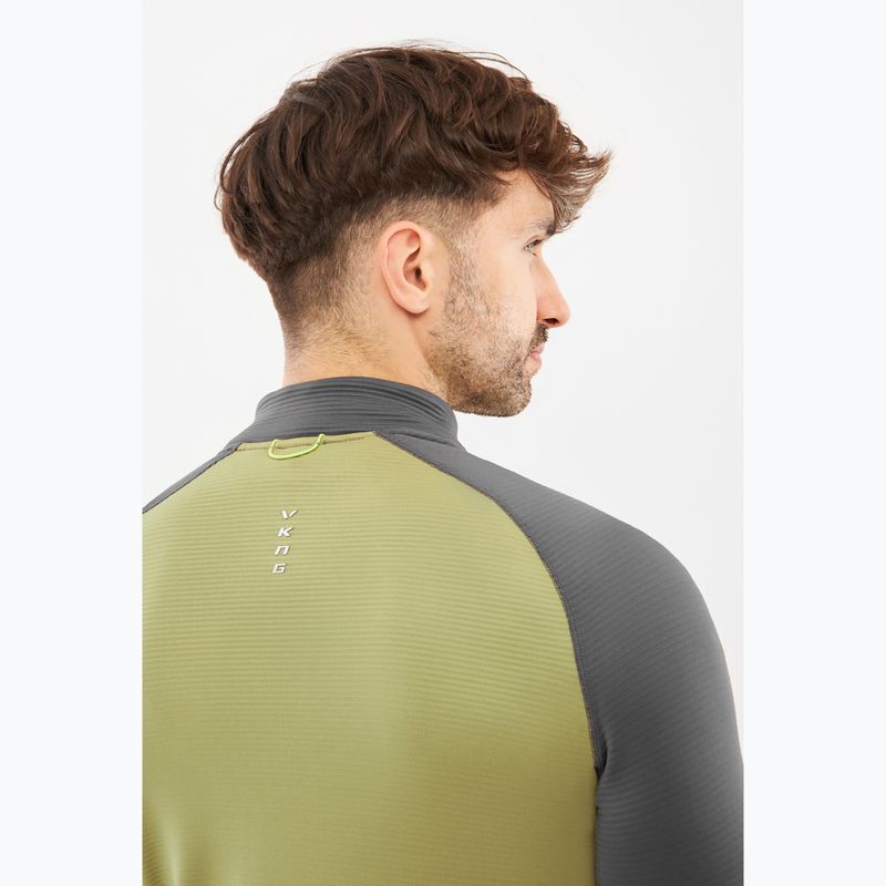 Felpa da trekking uomo Viking Birger olive/dark grey 5