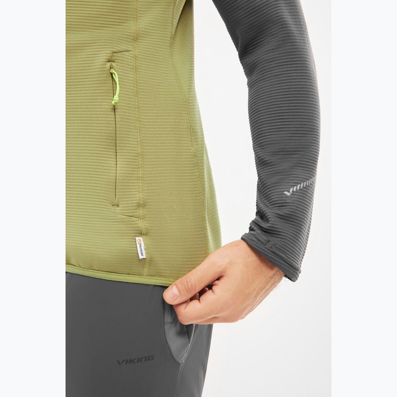 Felpa da trekking uomo Viking Birger olive/dark grey 6