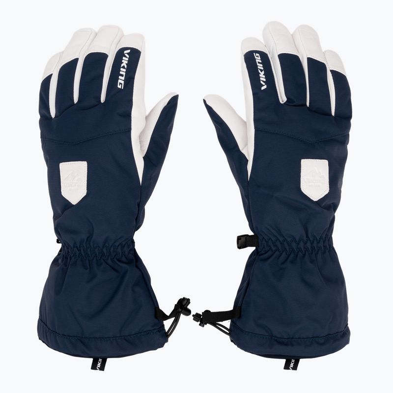 Guanti da sci uomo Viking Sven Ski navy/white pelle 2