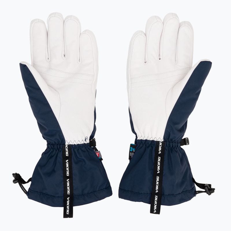 Guanti da sci uomo Viking Sven Ski navy/white pelle 3