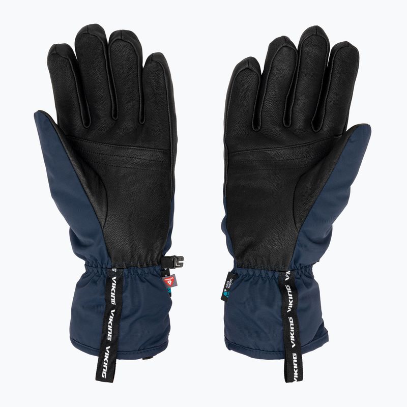Guanti da sci uomo Viking Lars Ski navy/black leather 3