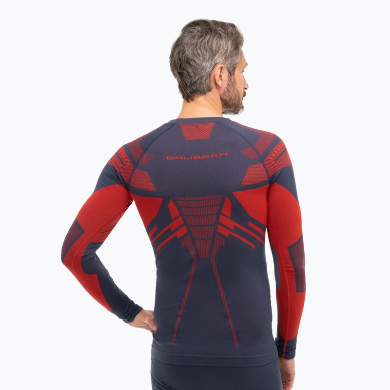 Maglia termica da uomo Brubeck Dry blu scuro/rosso 2