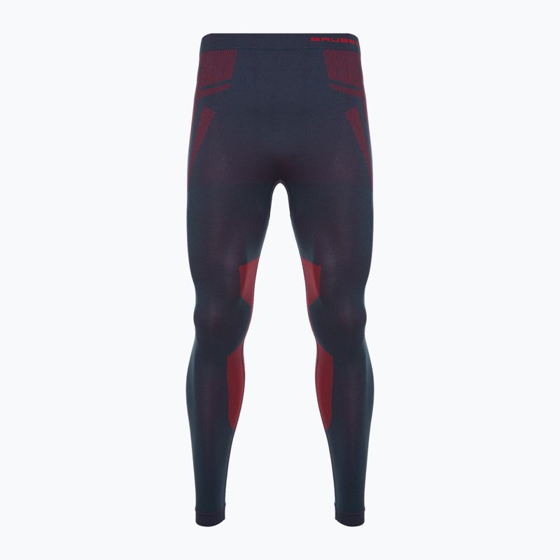 Pantaloni termoattivi da uomo Brubeck LE13270 Dry blu scuro/rosso 3