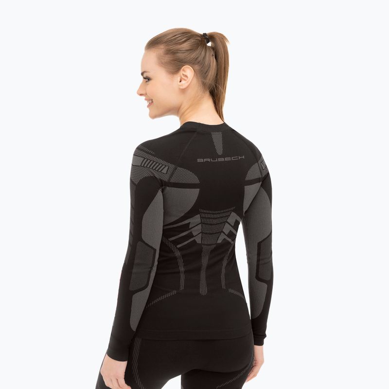 Maglia termica da donna Brubeck Dry nero/grafite 2