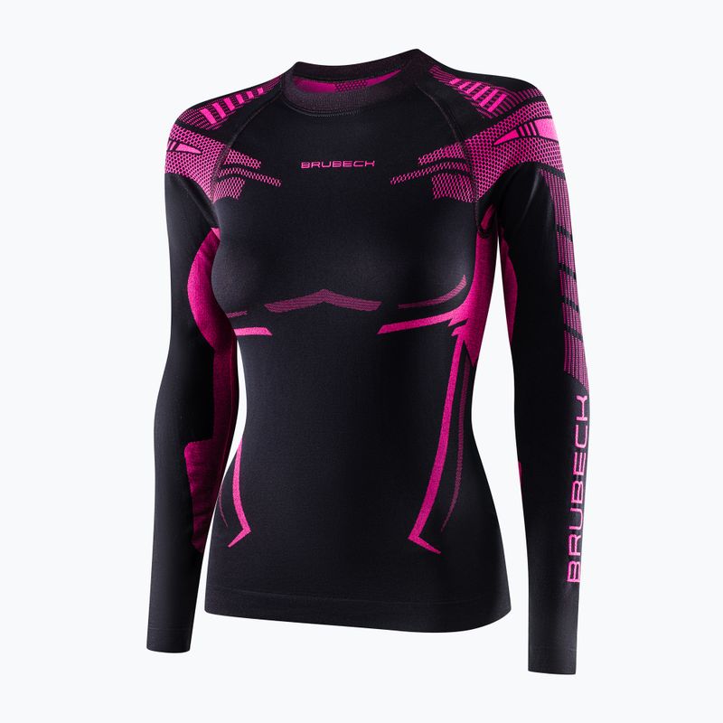 Maglia termica da donna Brubeck Dry nero/fucsia 3
