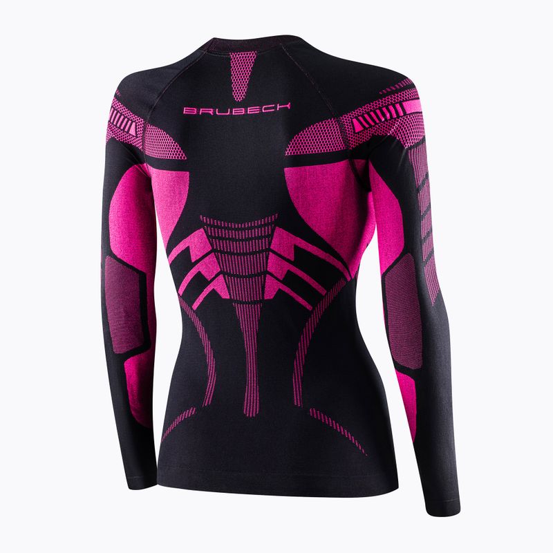 Maglia termica da donna Brubeck Dry nero/fucsia 4