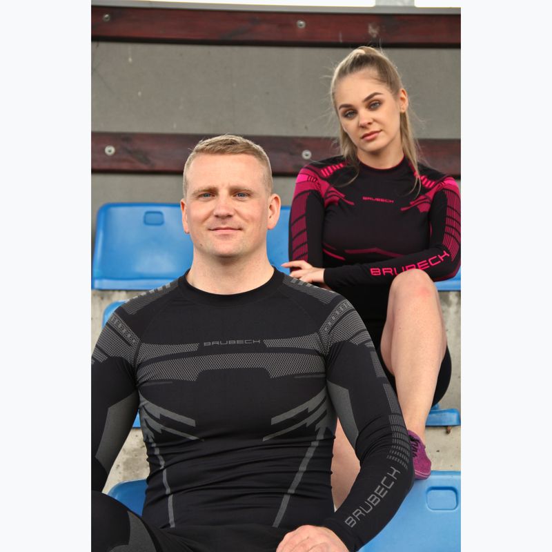 Brubeck manica lunga termica da donna LS15690 Dry nero/fucsia 7