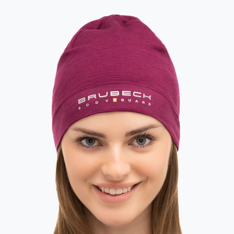 Brubeck HM10180 Berretto termico Extreme Wool plum 4