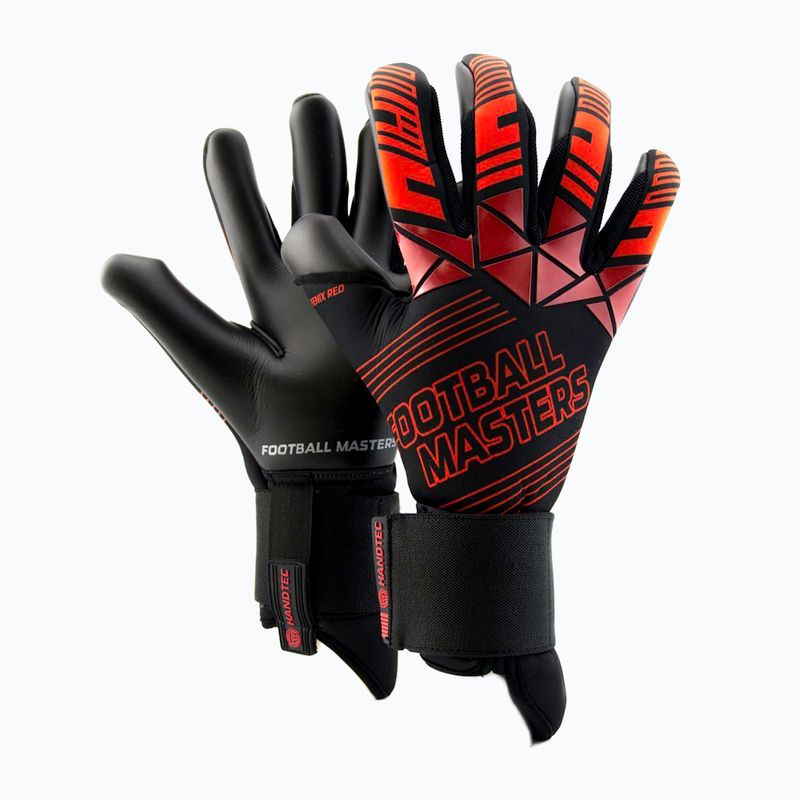 Guanti da portiere per bambini Football Masters Fenix nero/rosso 4