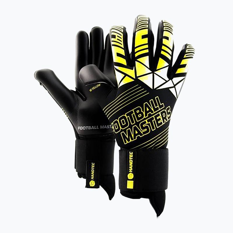 Guanti da portiere per bambini Football Masters Fenix nero/giallo 4