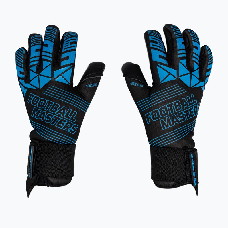Guanti da portiere per bambini Football Masters Fenix nero/blu