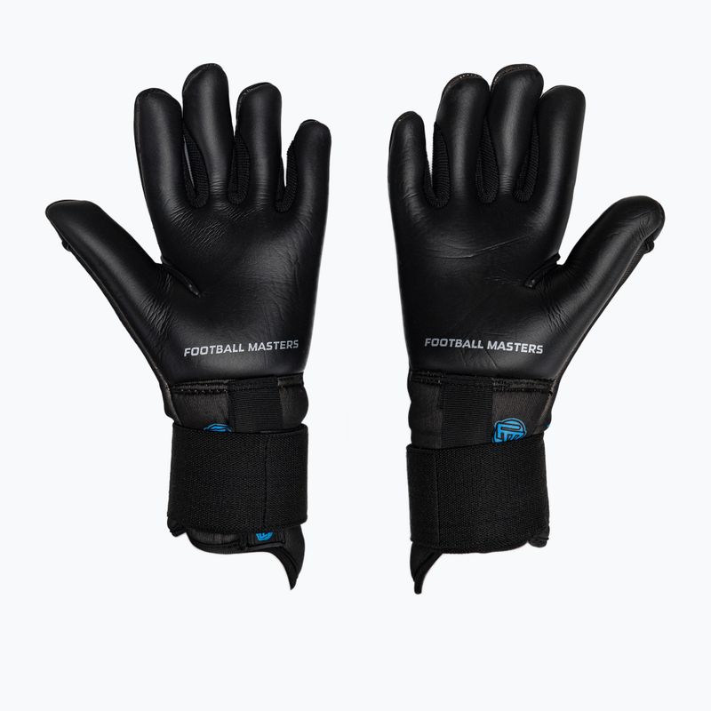 Guanti da portiere per bambini Football Masters Fenix nero/blu 2