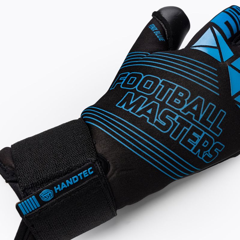 Guanti da portiere per bambini Football Masters Fenix nero/blu 3