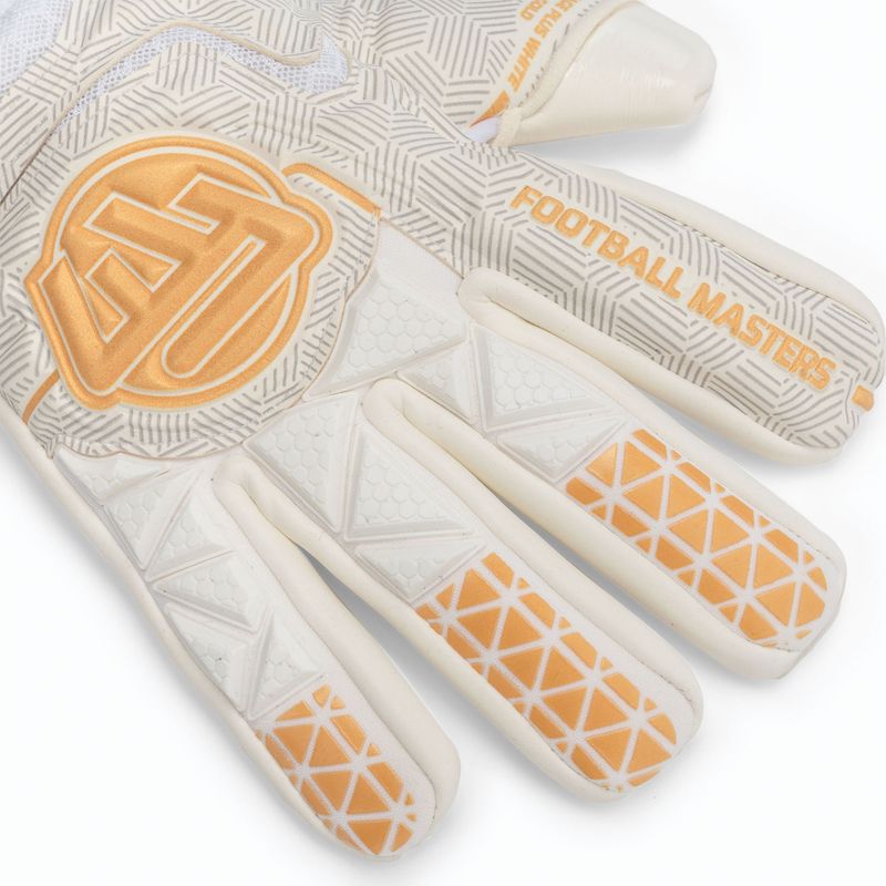 Guanti da portiere Football Masters Voltage Plus RF v 4.0 bianco/oro 3