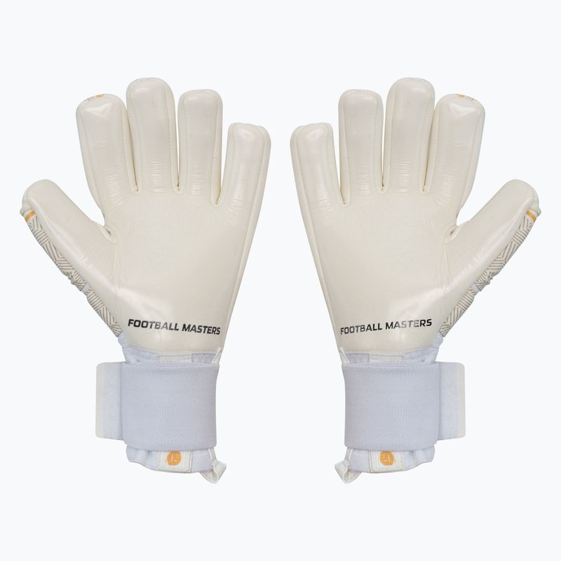 Guanti da portiere Football Masters Voltage Plus NC v 4.0 bianco/oro 2