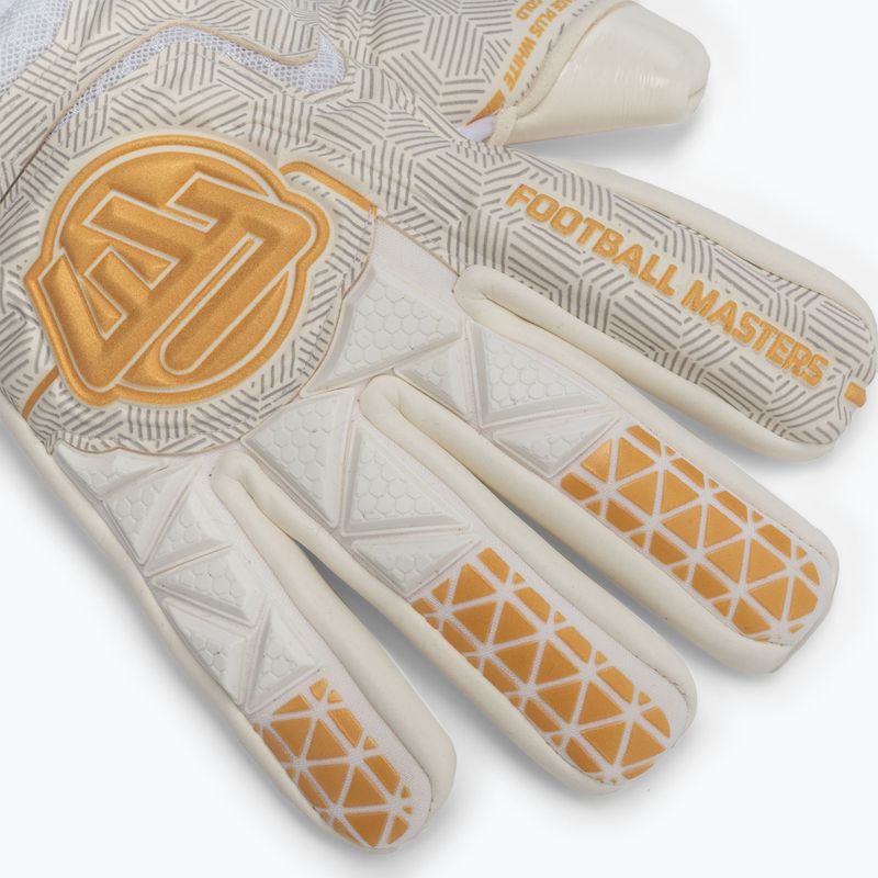 Guanti da portiere Football Masters Voltage Plus NC v 4.0 bianco/oro 3