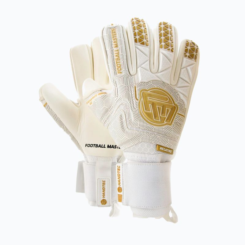 Guanti da portiere Football Masters Voltage Plus NC v 4.0 bianco/oro 4