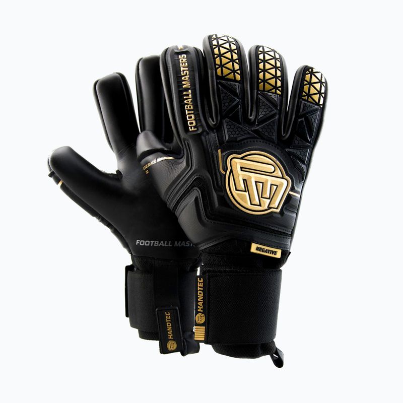 Guanti da portiere Football Masters Voltage Plus NC v 4.0 nero/oro 4
