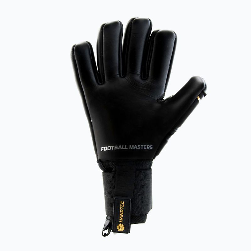 Guanti da portiere per bambini Football Masters Voltage Plus NC v 4.0 nero/oro 6