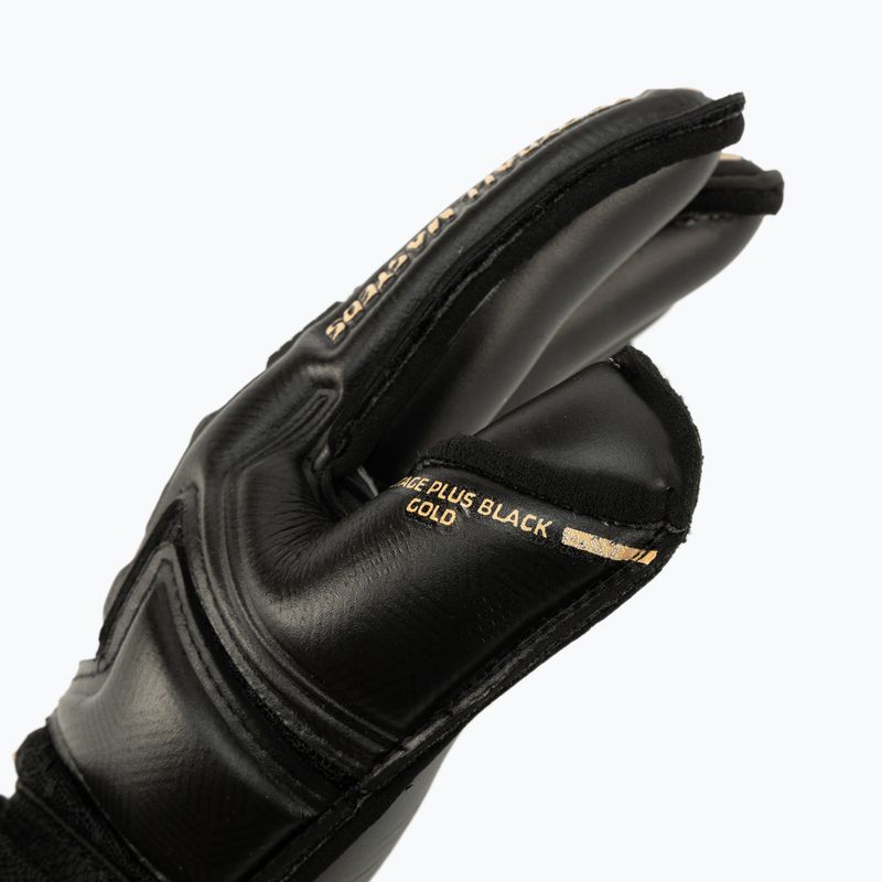 Guanti da portiere per bambini Football Masters Voltage Plus RF v 4.0 nero/oro 3