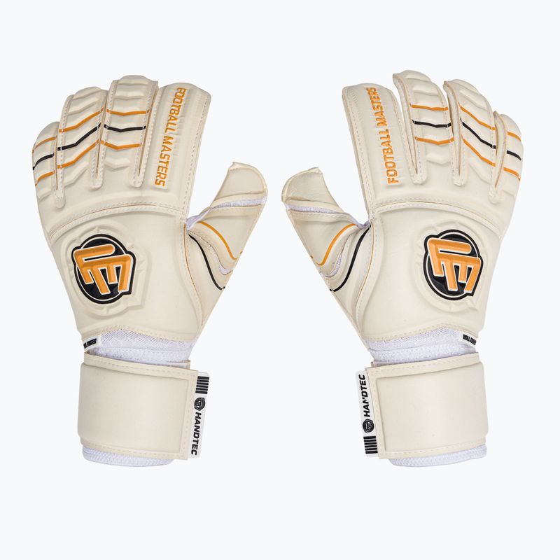 Guanti da portiere Football Masters Full Contact RF v4.0 bianco/oro