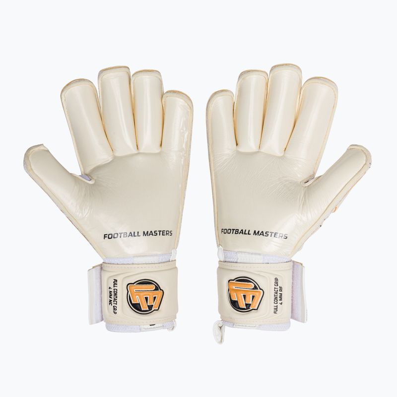 Guanti da portiere Football Masters Full Contact RF v4.0 bianco/oro 2