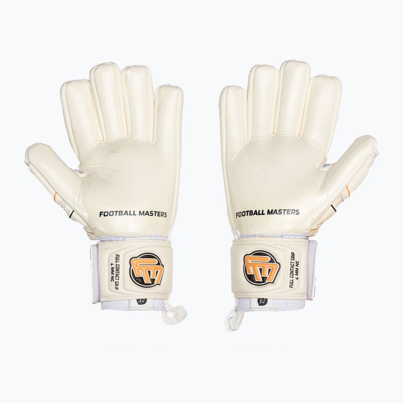 Guanti da portiere Football Masters Full Contact NC v4.0 bianco/oro 2