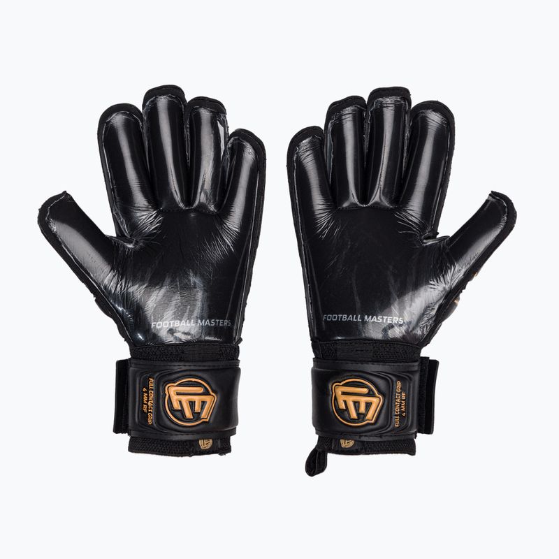 Guanti da portiere per bambini Football Masters Full Contact RF v4.0 nero/oro 2