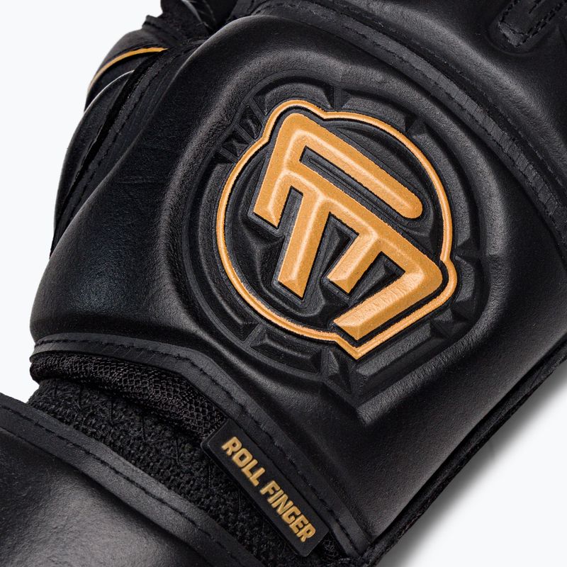 Guanti da portiere per bambini Football Masters Full Contact RF v4.0 nero/oro 4