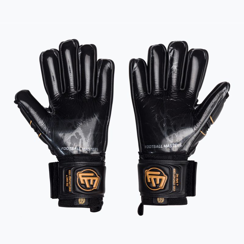 Guanti da portiere per bambini Football Masters Full Contact NC v4.0 nero/oro 2