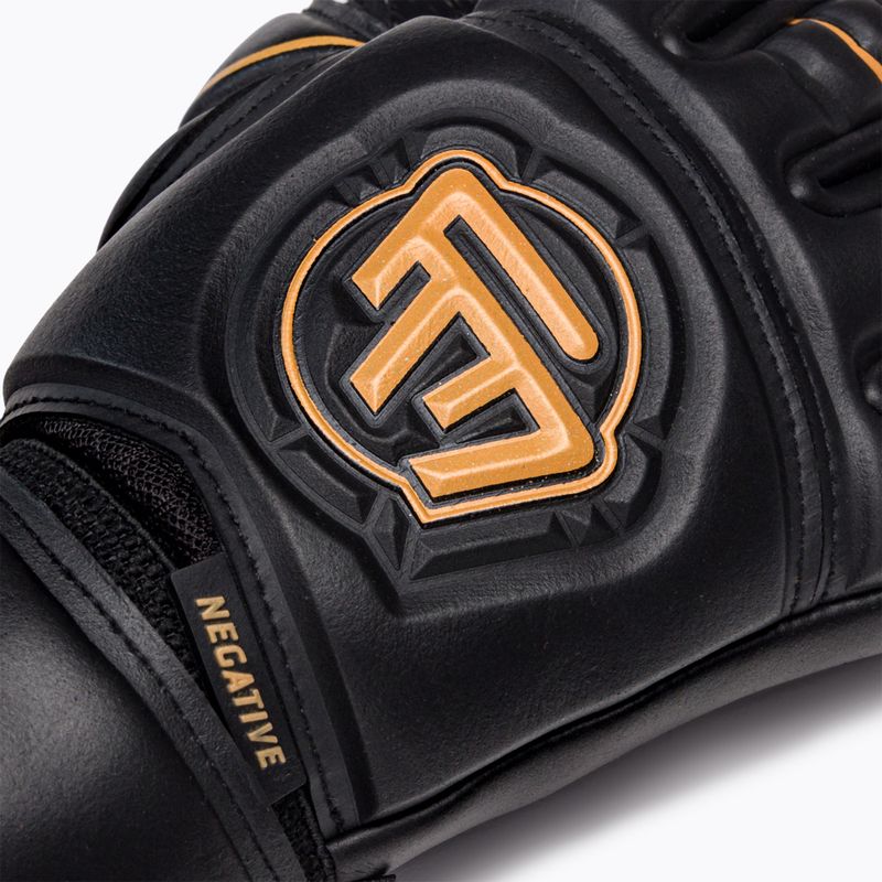 Guanti da portiere per bambini Football Masters Full Contact NC v4.0 nero/oro 4