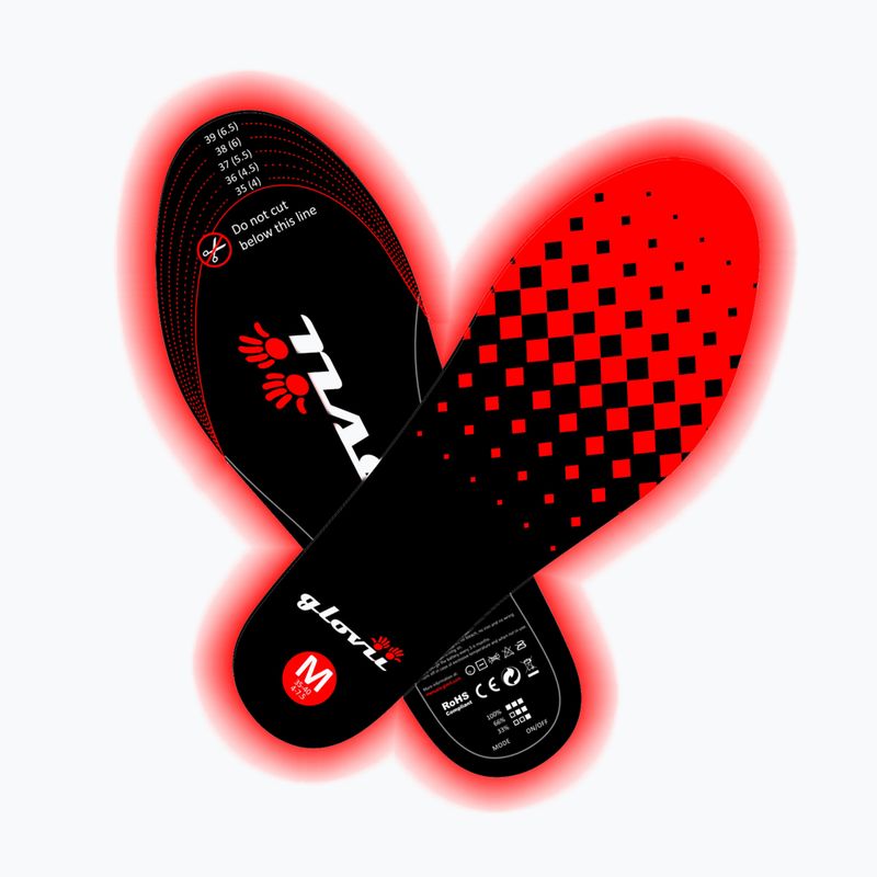 Glovia GW2 inserti riscaldati per scarponi da sci con telecomando nero 2