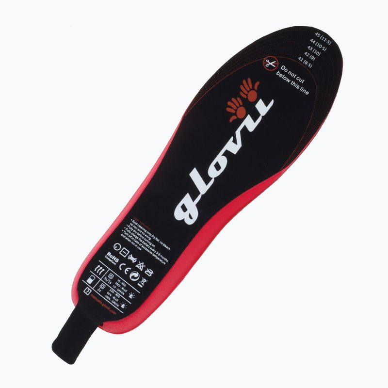 Glovia GW2 inserti riscaldati per scarponi da sci con telecomando nero 8