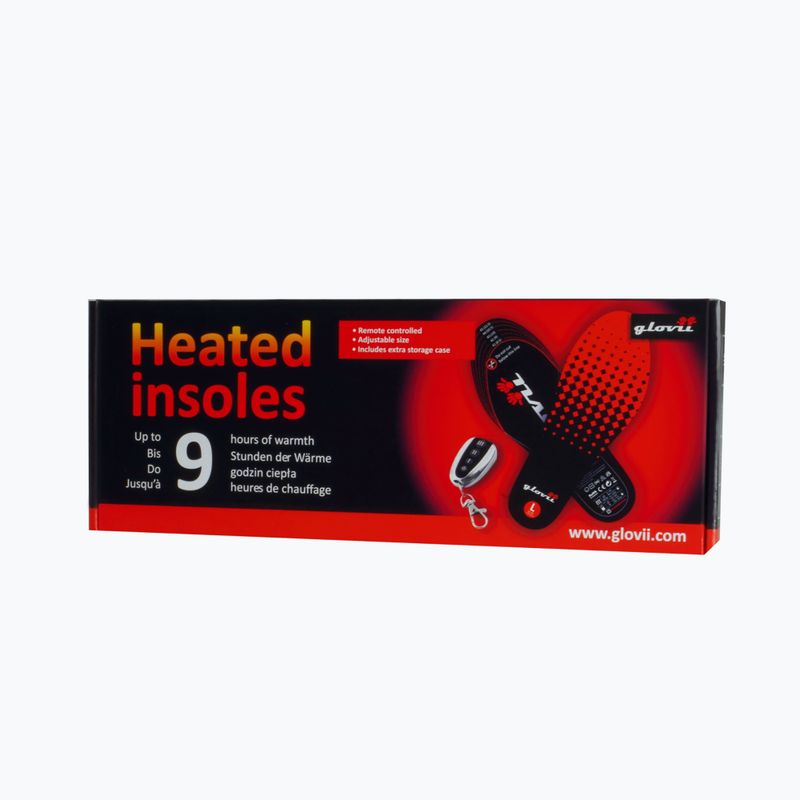 Glovia GW2 inserti riscaldati per scarponi da sci con telecomando nero 13