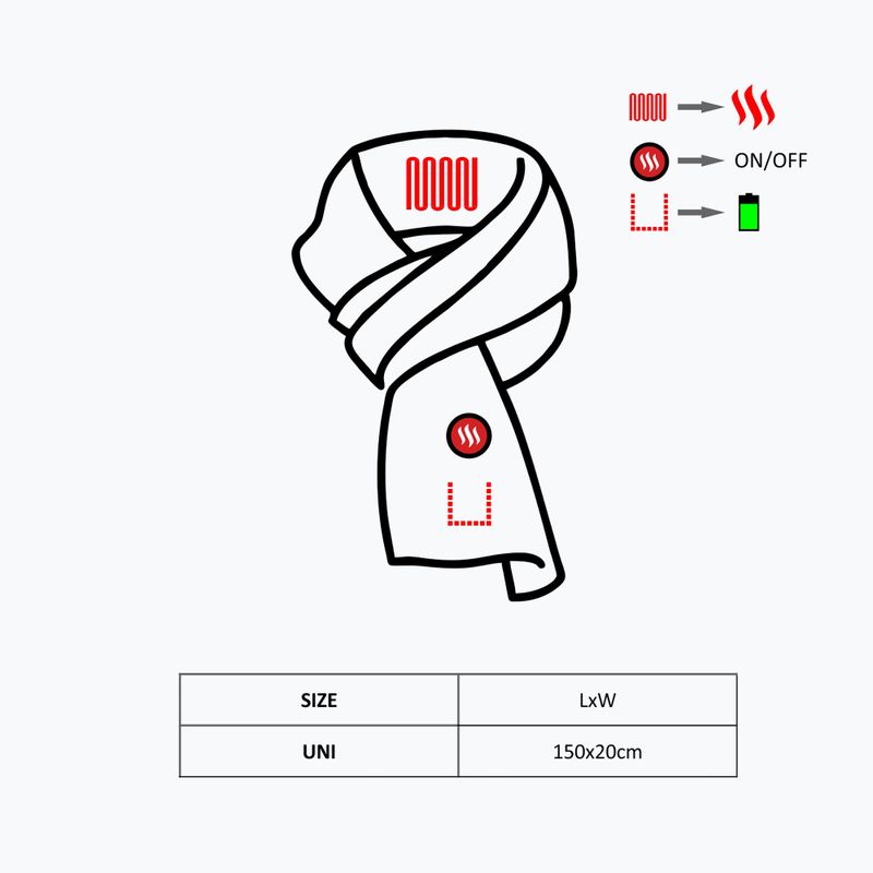 Sciarpa riscaldata Glovii GA1G grigio 9