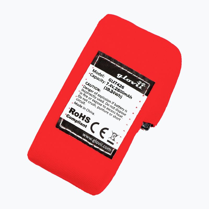 Batteria per felpa e pantaloni riscaldati Glovia GLI7426 rosso 2