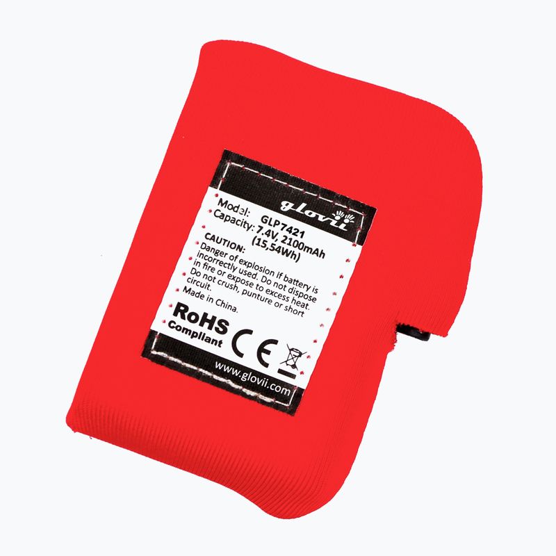 Batteria per guanti e berretti riscaldati Glovia GLP7421 rosso 2