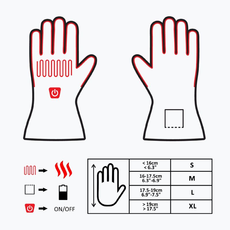 Guanti da sci riscaldati Glovia GS9 nero 14
