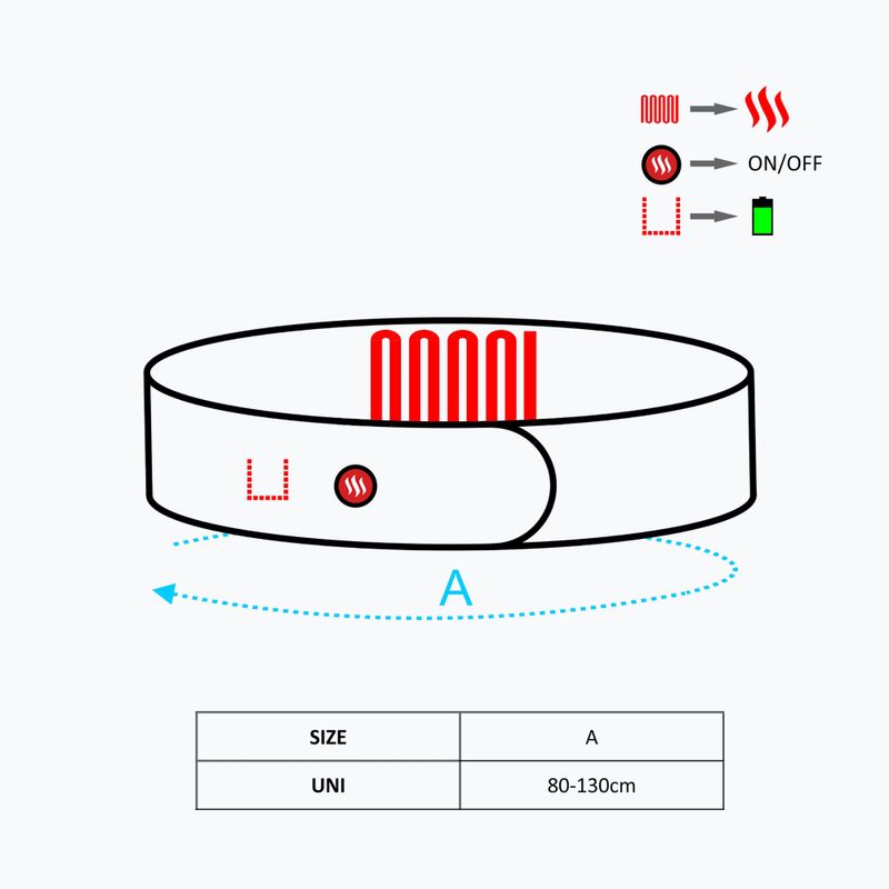Glovii GB1U cintura riscaldata con ingresso USB grigio 10