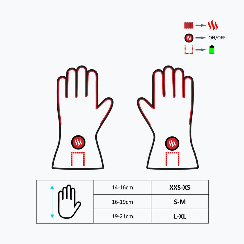Guanti riscaldati Glovii GLR rosso 9