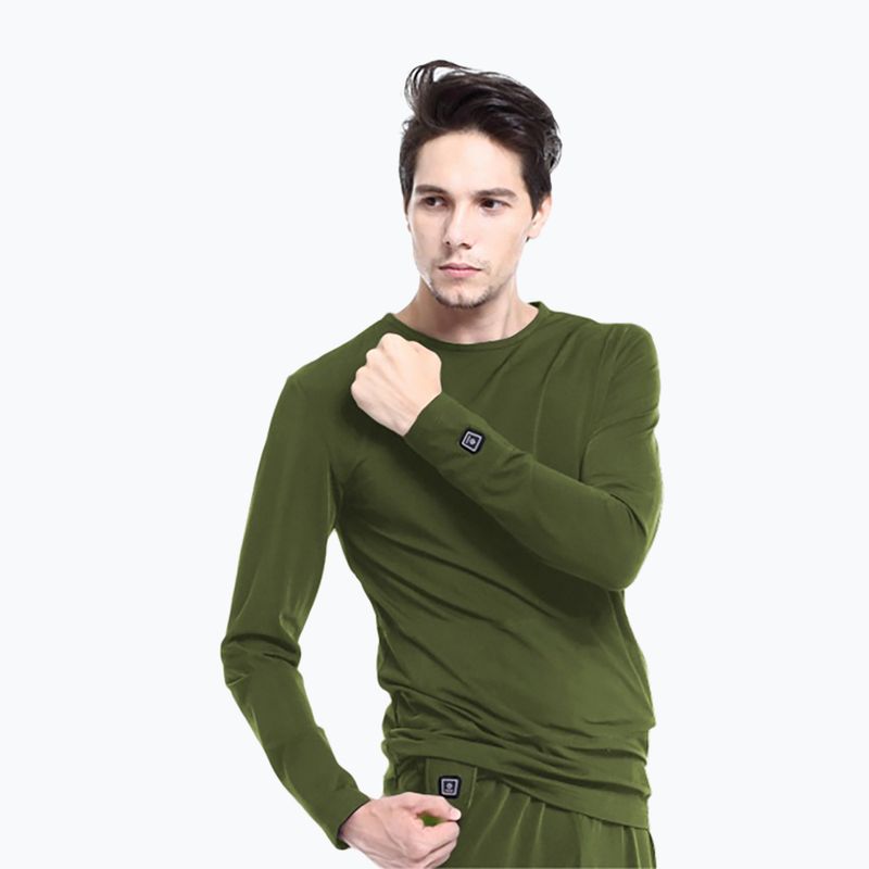 Felpa riscaldata verde Glovii GJ1C