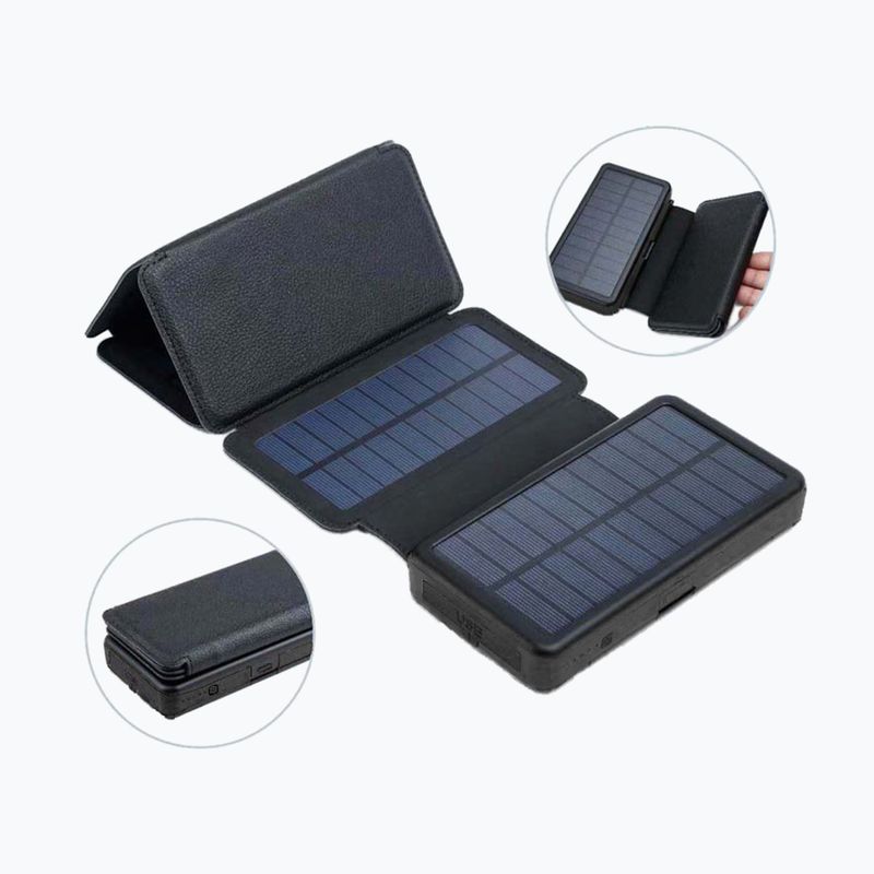 PowerNeed, accumulatore di energia solare da 20000 mAh, nero 9