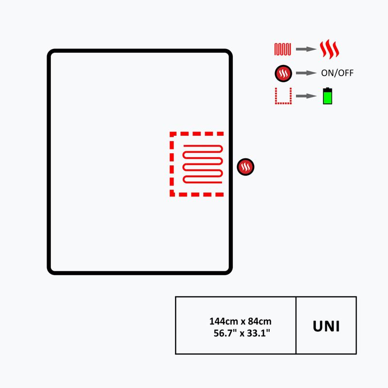 Glovia GB2G coperta riscaldata grigia 7