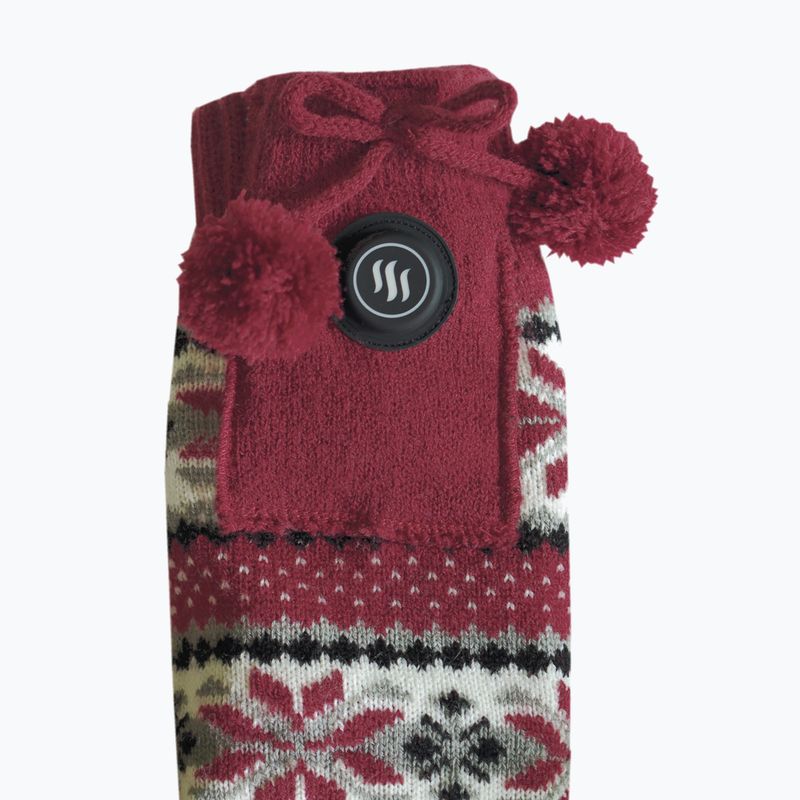 Glovii GQ5 bianco/rosso/grigio pantofole riscaldate con calzini 6