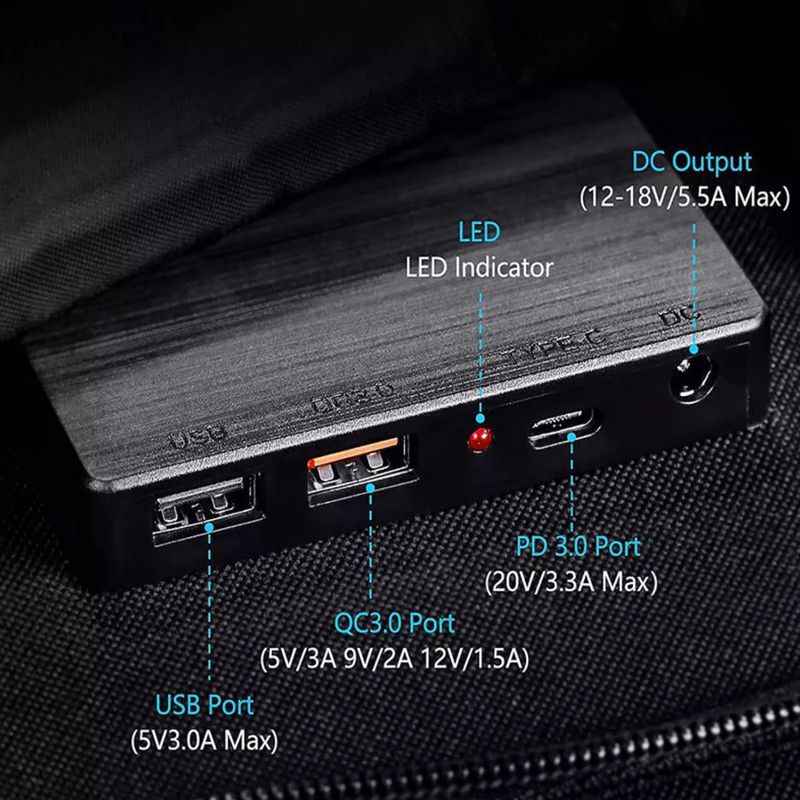 PowerNeed ES-100 100W caricatore solare nero 4