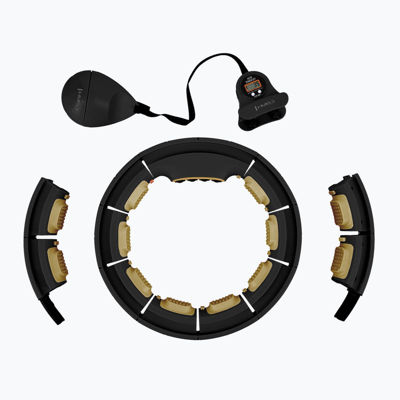 Hula hop con peso e contatore HMS HHM13 nero/oro 3