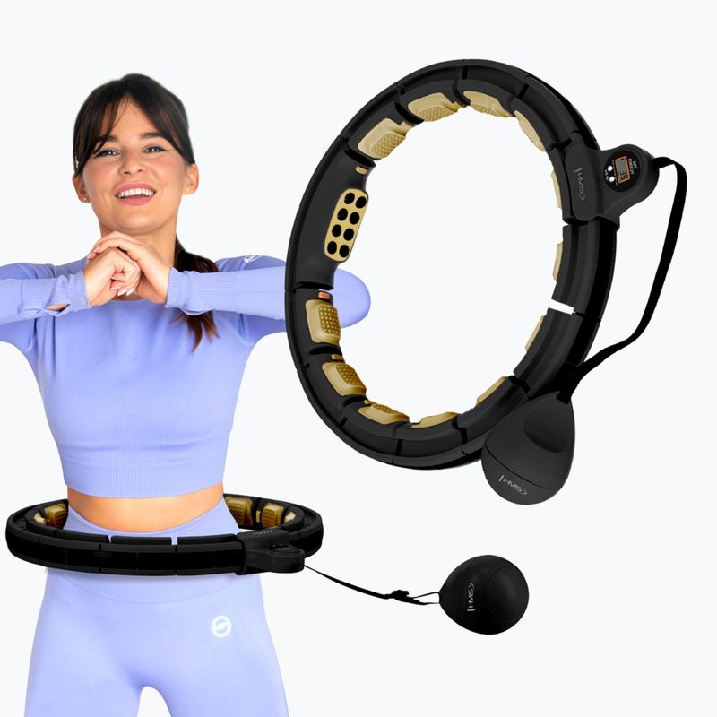 Hula hop con peso e contatore HMS HHM13 nero/oro 11