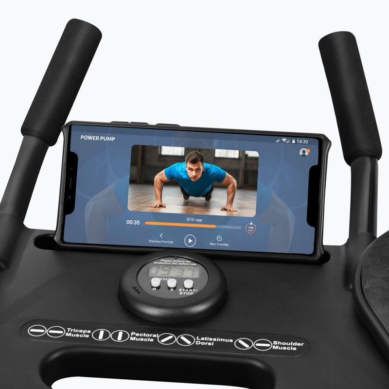 Tavola multifunzione HMS DBP02 for abdominal muscle exercises and push-ups with straps 3w1 black 5