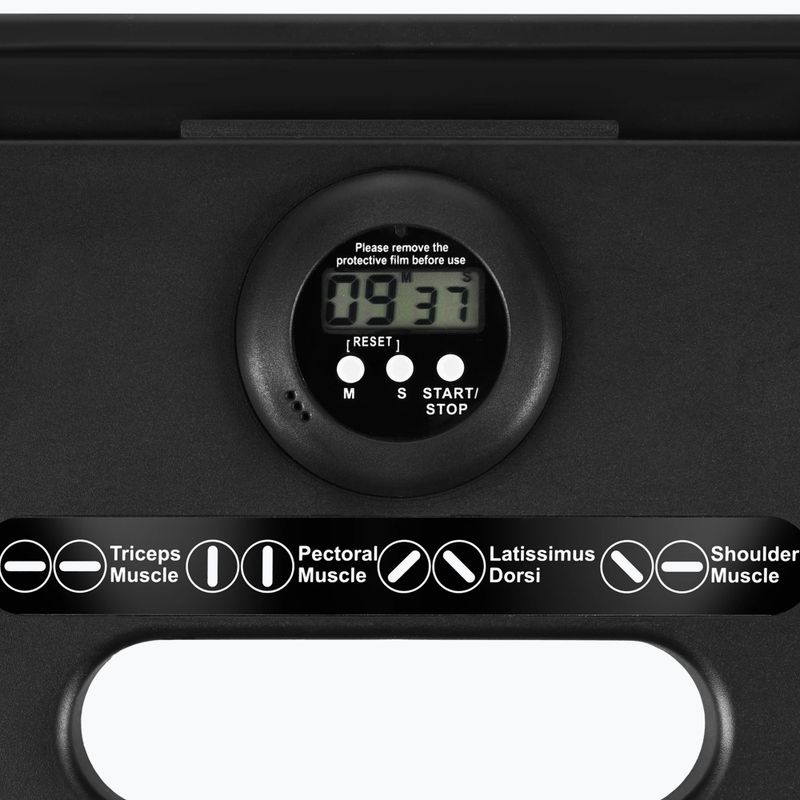 Tavola multifunzione HMS DBP02 for abdominal muscle exercises and push-ups with straps 3w1 black 6