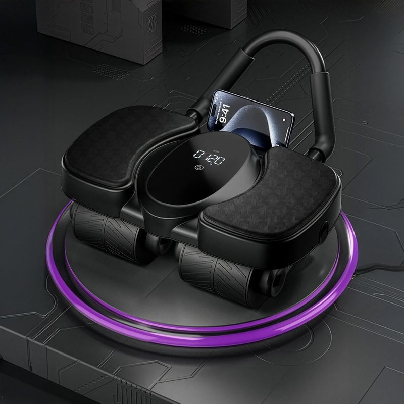 Ruota automatica per esercizi addominali con supporto e display HMS KA40 black 9